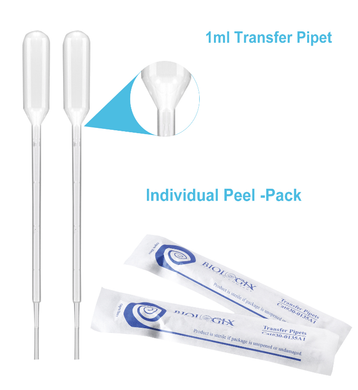 Pipetas de transferencia Biologix de 1 ml (162 mm), 500 unidades 30-0135