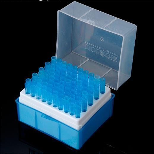 Puntas de pipeta universales Biologix de 1000 μl, azules, 100 unidades por rack
