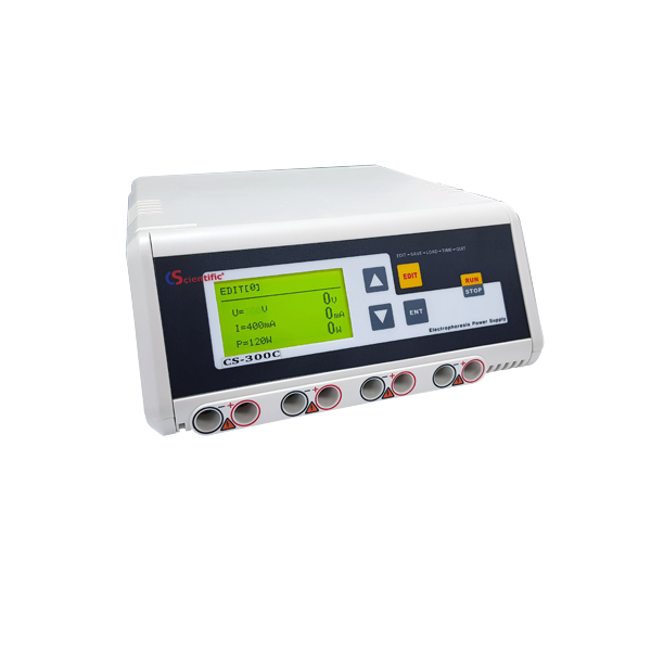 Fuente de poder para cámaras de electroforesis. Modelo PS300C