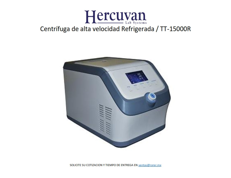 Centrífuga de alta velocidad Refrigerada  TT-15000R