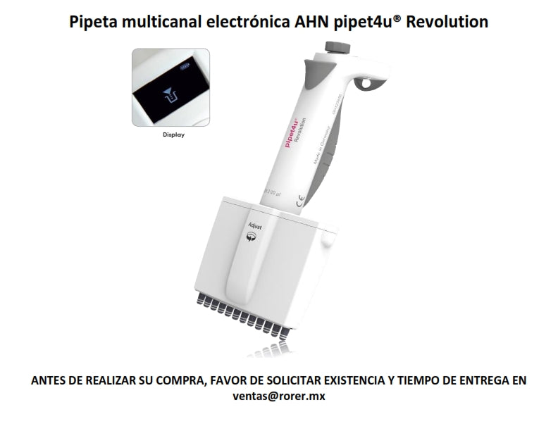 Pipeta multicanal electrónica AHN pipet4u® Revolution